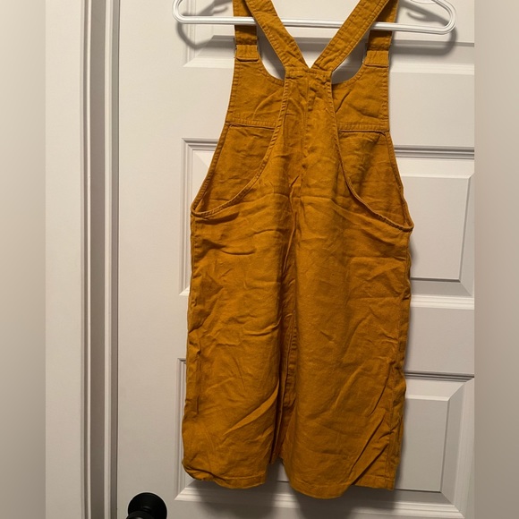Overall Mini Dress Skirt - Golden Yellow (Mustard) - Picture 5 of 5